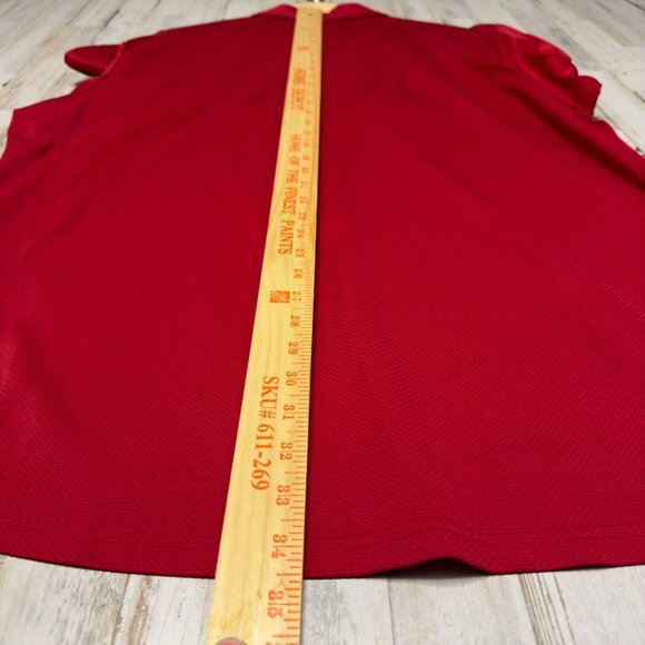 Tampa Bay Buccaneers Reebok Red 1/4 Zip Polo NFL Team Issued Chris Gannon Sz XL - Picture 5 of 9